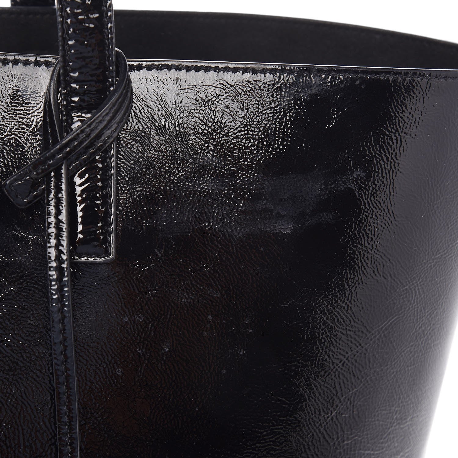 Saint Laurent Patent Calfskin Large Shopping Tote Black 10 of 10