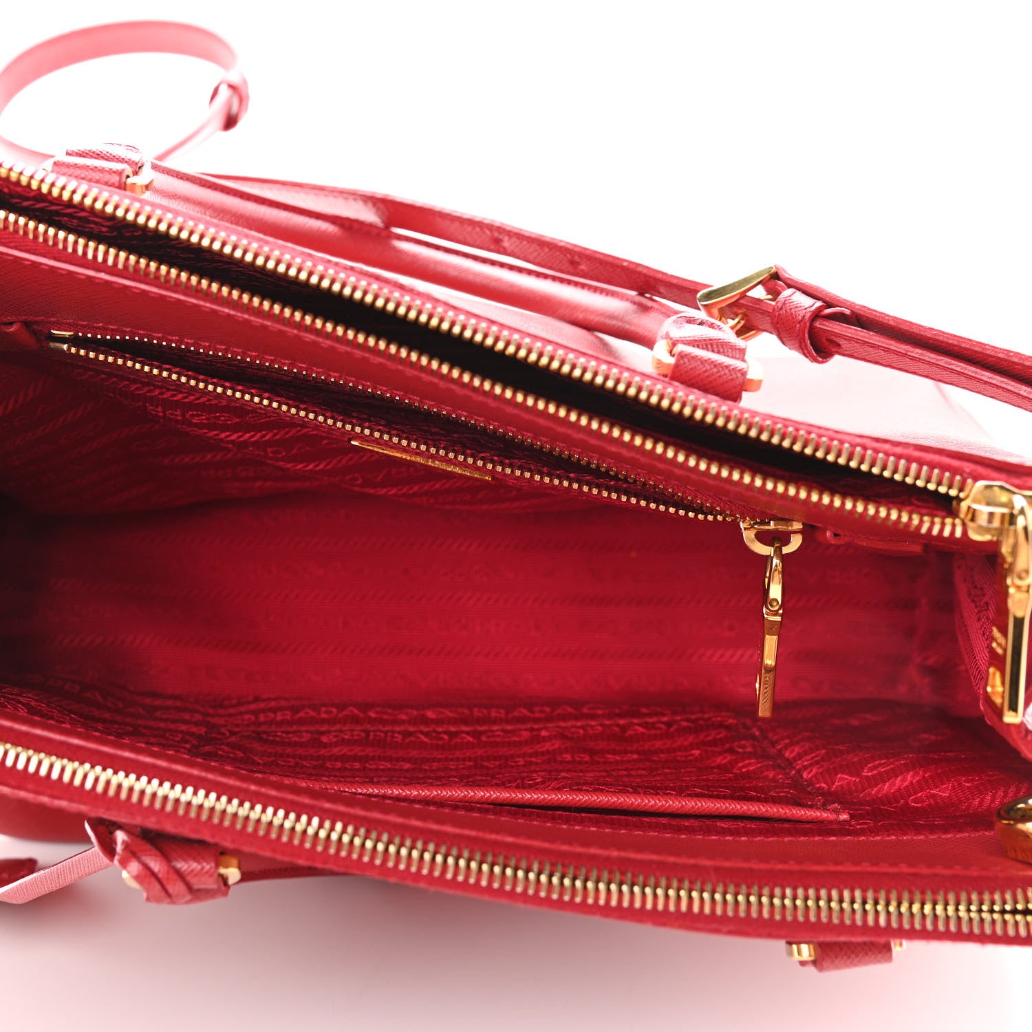 Prada Saffiano Medium Galleria Double Zip Tote Fuoco 5 of 14