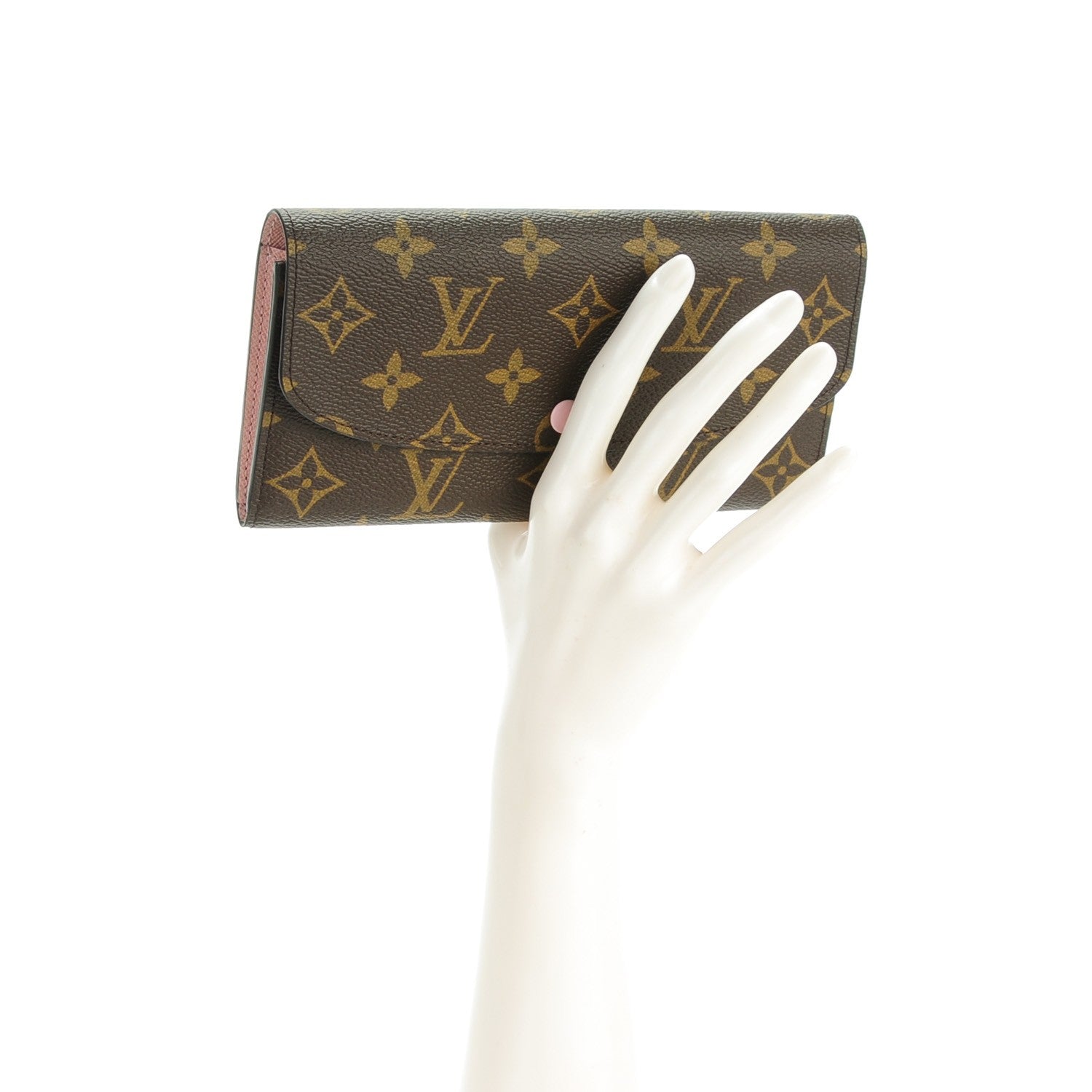 Louis Vuitton Monogram Emilie Wallet Rose Ballerine 2 of 7