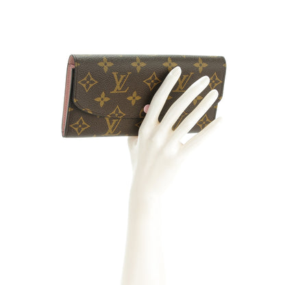 Louis Vuitton Monogram Emilie Wallet Rose Ballerine 2 of 7