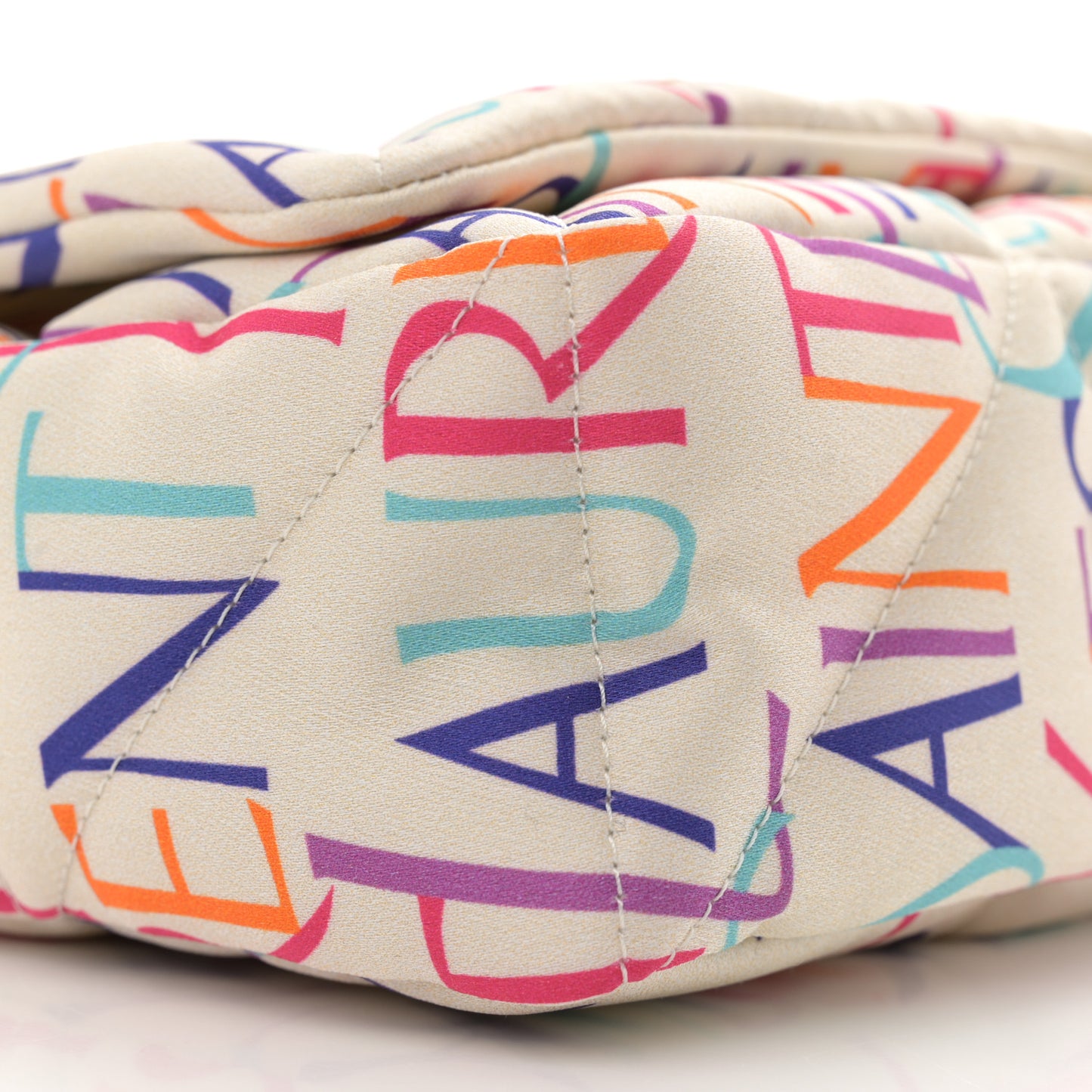 Silk Carre Rive Gauche Print Patchwork Monogram Medium Jamie Multicolor White