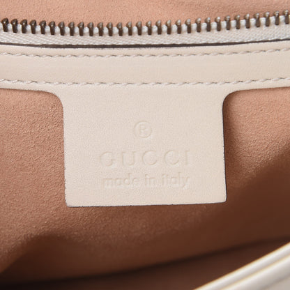 Gucci Calfskin Matelasse Medium GG Marmont Shoulder Bag White 6 of 9