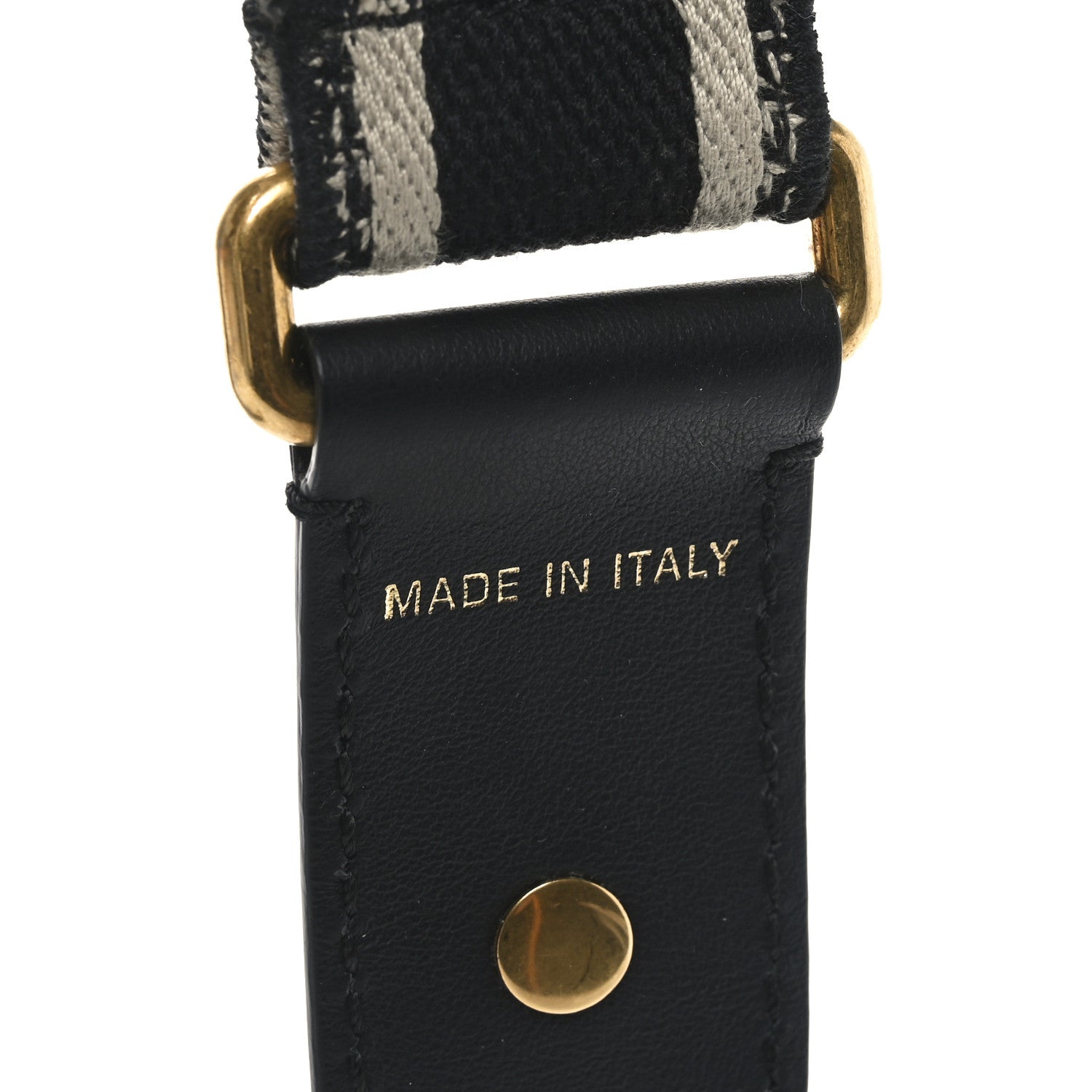Christian Dior Canvas Embroidered Adjustable Shoulder Strap Black 4 of 4