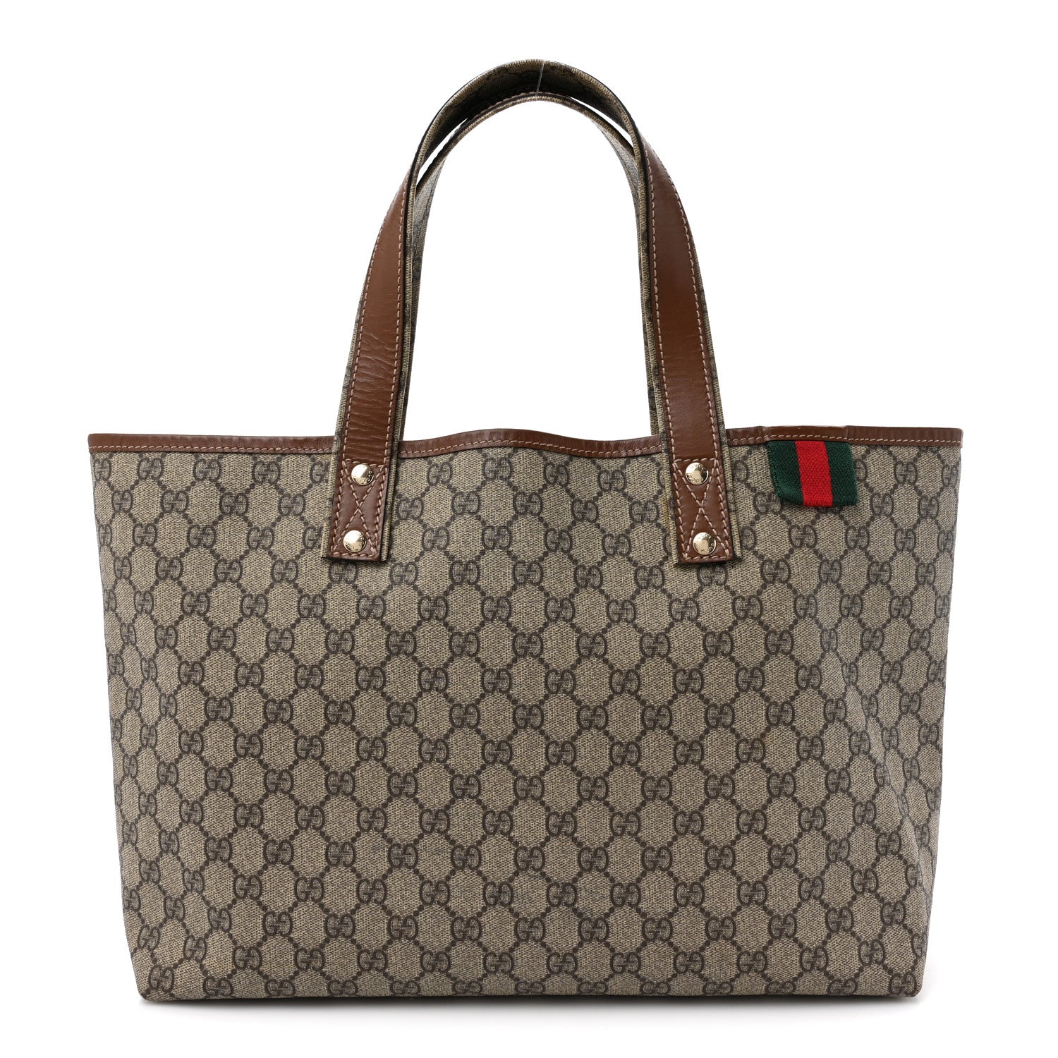 Gucci GG Plus Monogram Medium Signature Web Loop Tote Light Brown 1 of 18