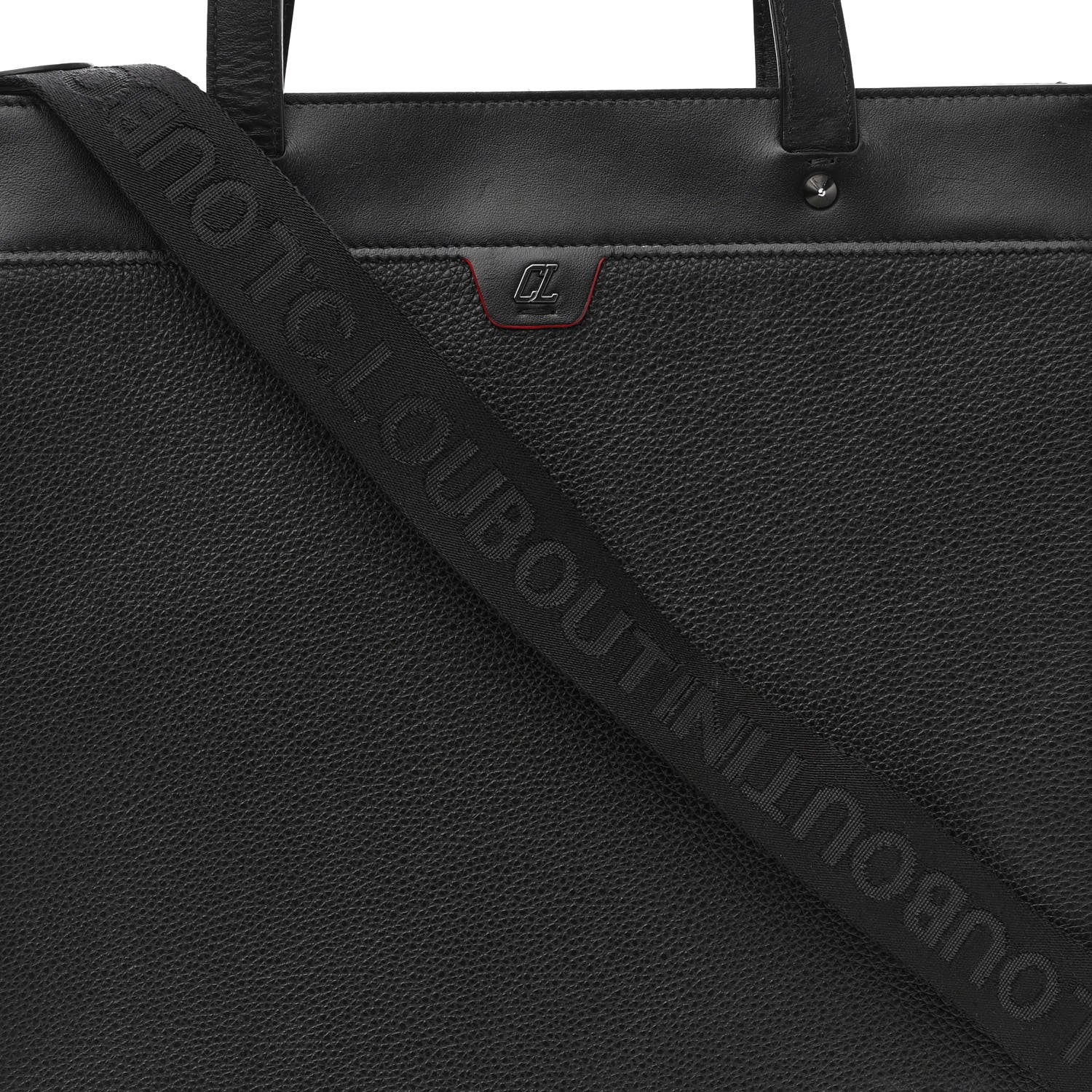 Christian Louboutin Grained Calfskin Ruistote Tote Black 7 of 14