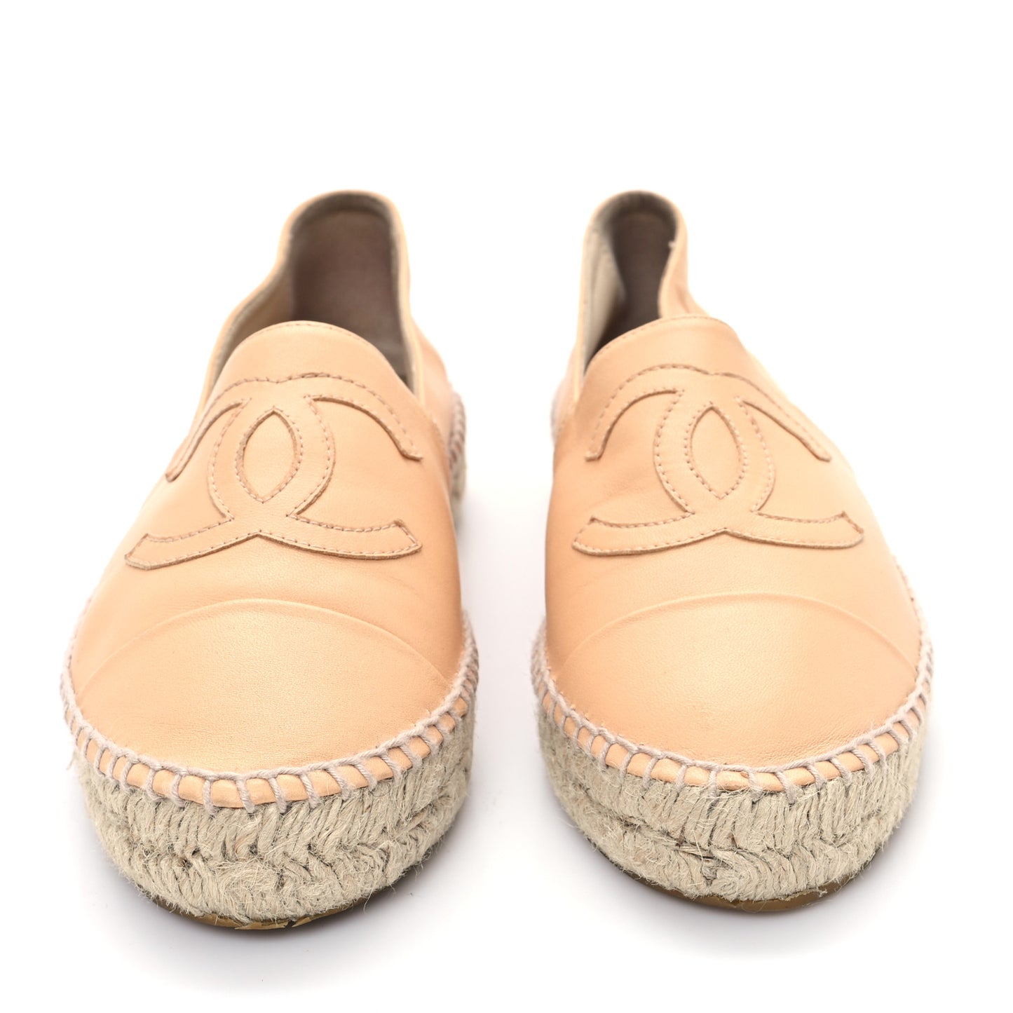 Lambskin CC Espadrilles 38 Nude