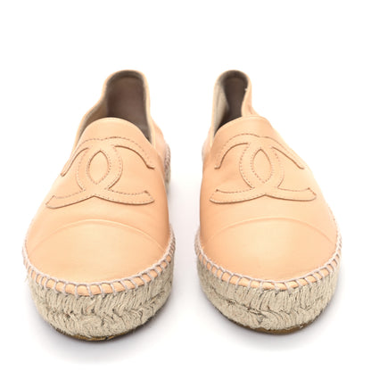 Chanel Lambskin CC Espadrilles 38 Nude 3 of 11