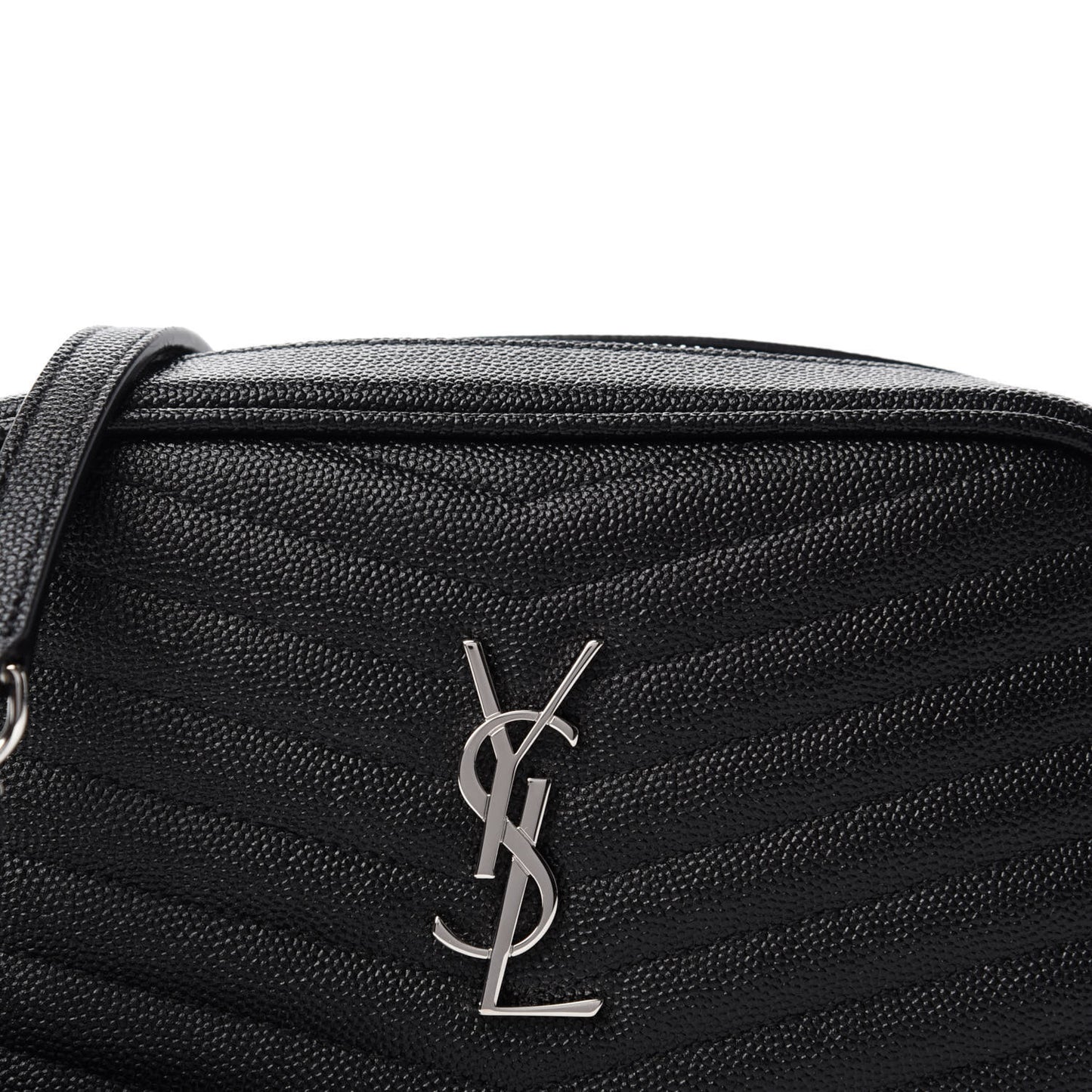 Grain De Poudre Matelasse Monogram Mini Lou Camera Bag Black