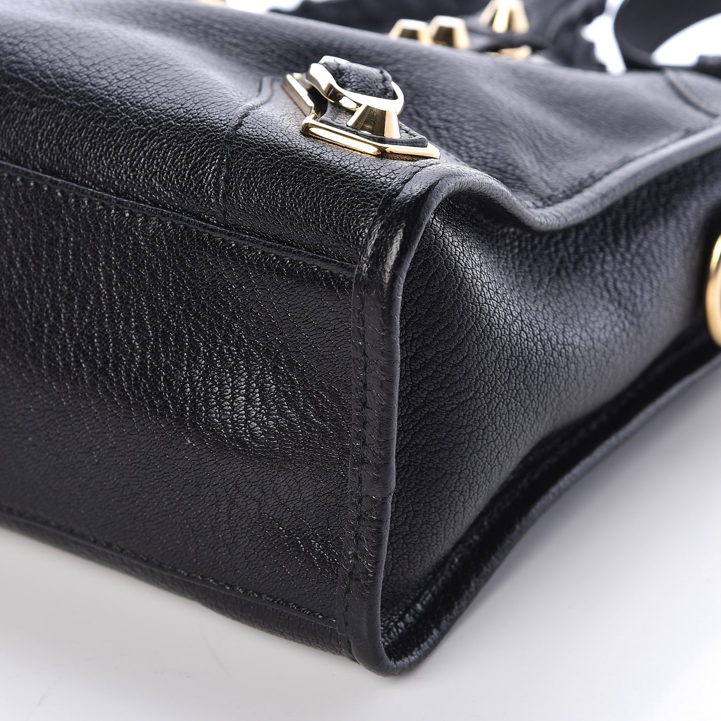 Chevre Gold Metallic Edge Hardware S City Black