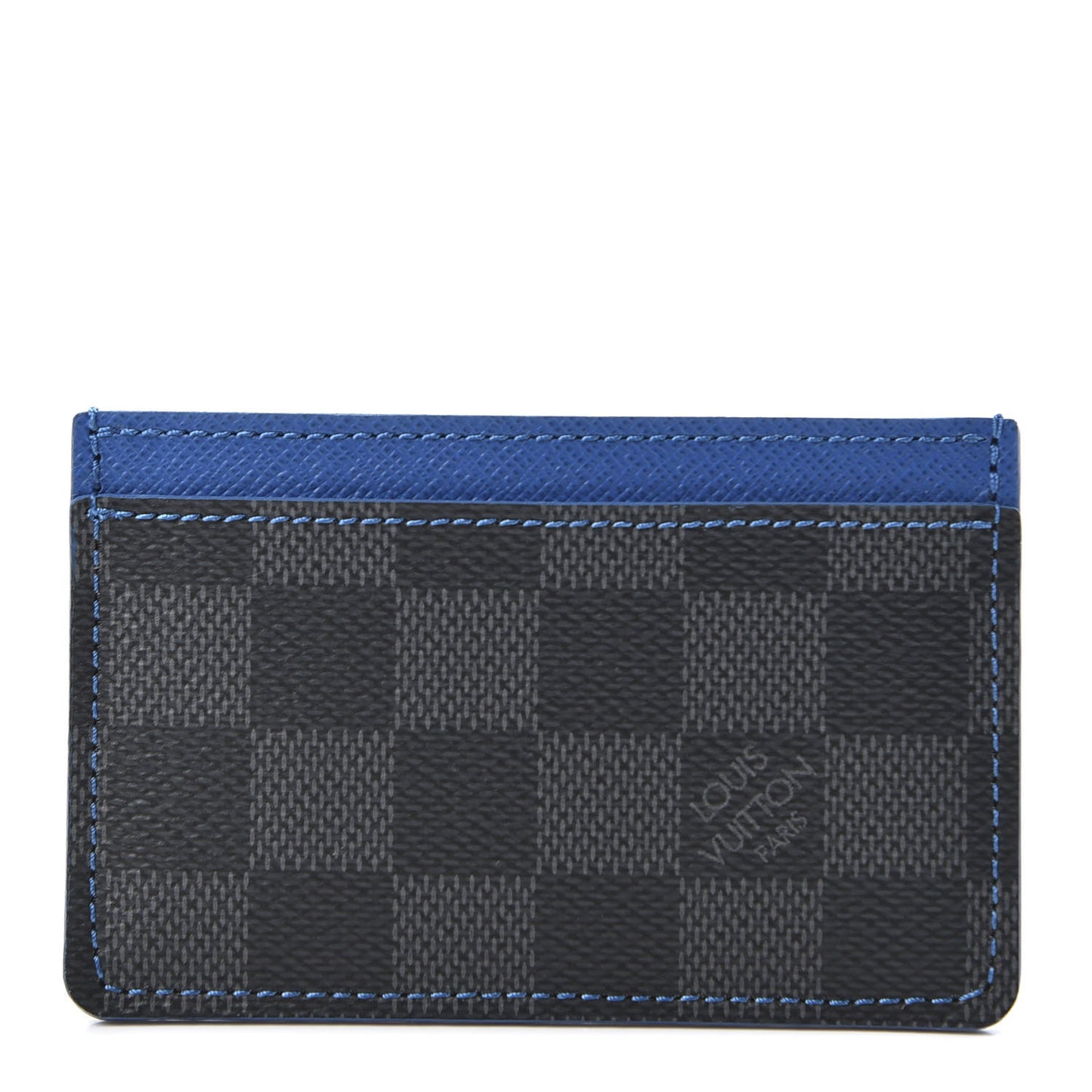 Damier Graphite Card Holder Blue