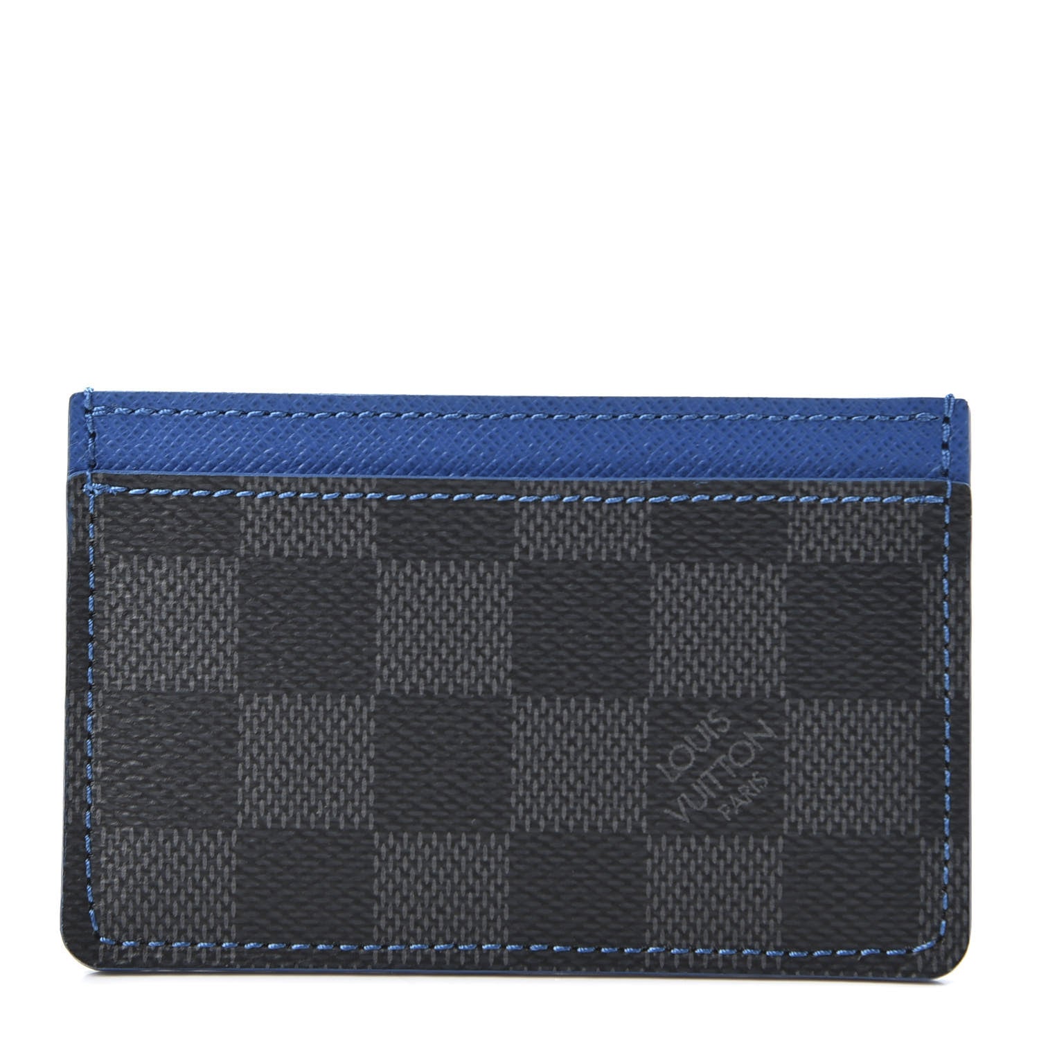 Louis Vuitton Damier Graphite Card Holder Blue 1 of 8