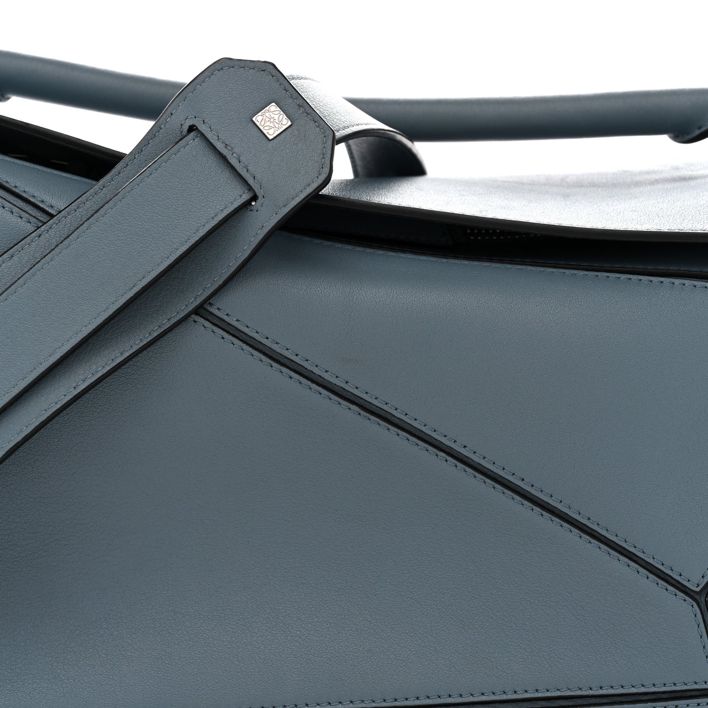 Calfskin Medium Puzzle Bag Stone Blue