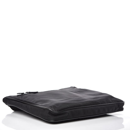Prada Nylon Flat Messenger Bag Black 4 of 10