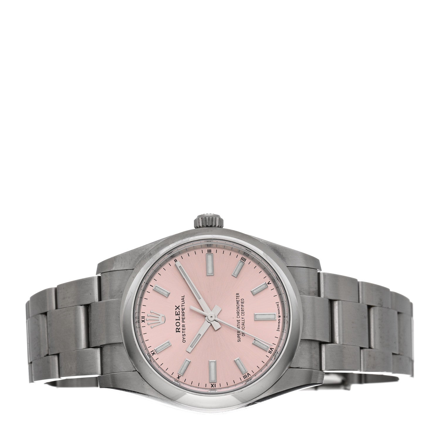 Rolex Stainless Steel 34mm Oyster Perpetual Watch Pink 124200 2 of 5