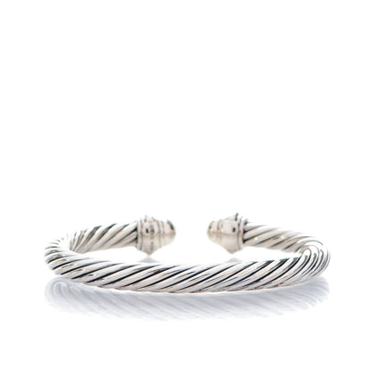 David Yurman Sterling Silver Black Diamond 7mm Cable Classics Bracelet 3 of 5