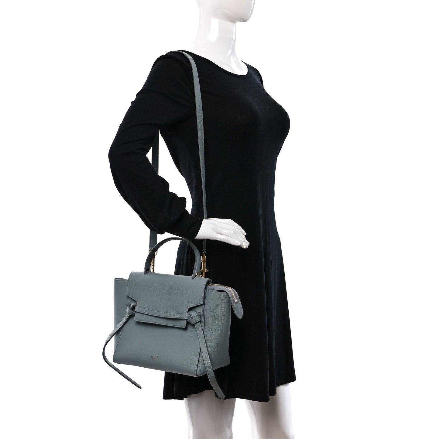 Baby Grained Calfskin Micro Belt Bag Storm
