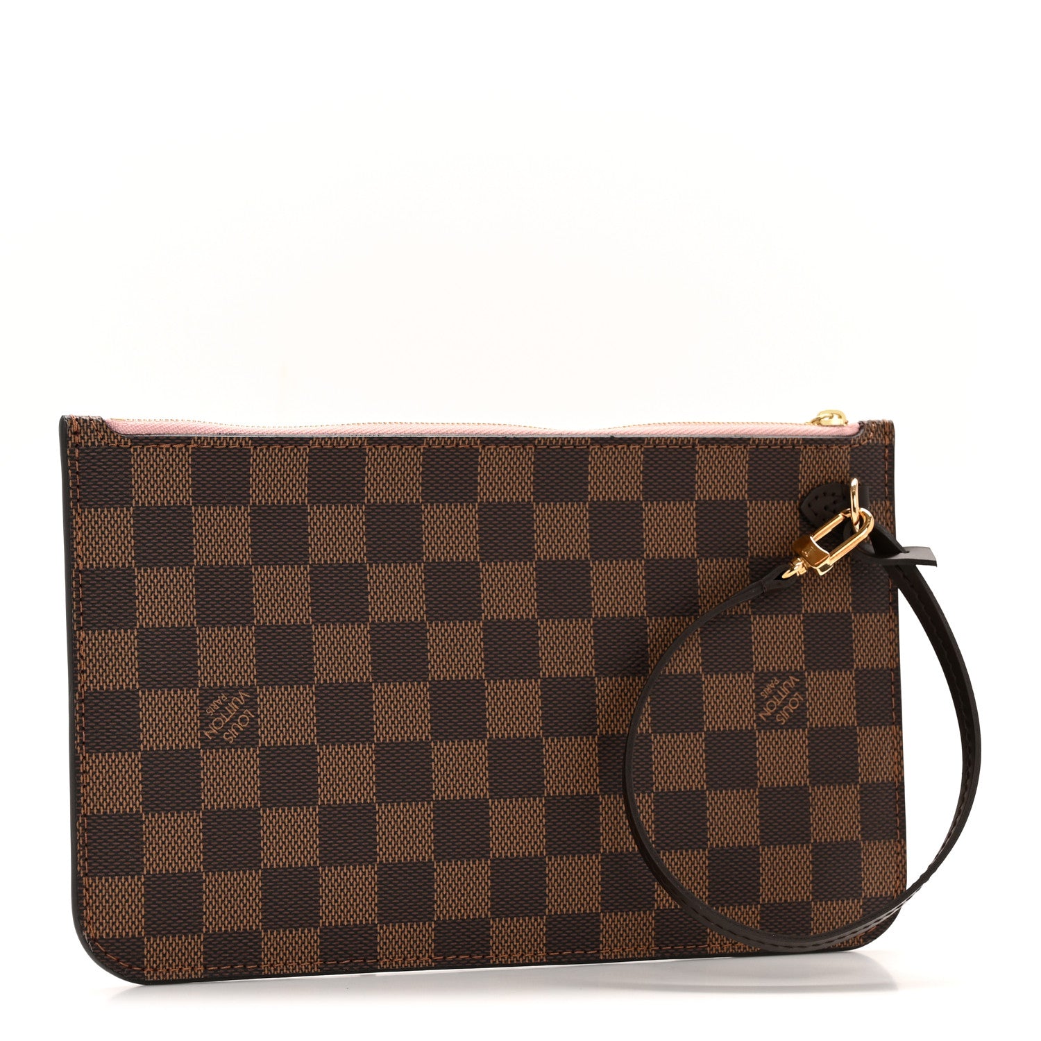 Louis Vuitton Damier Ebene Neverfull MM GM Pochette Rose Ballerine 3 of 9