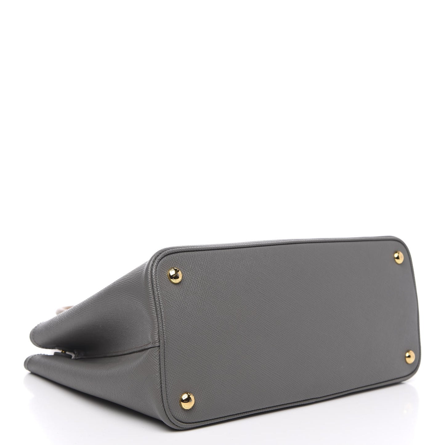 Saffiano Cuir Medium Bi-Color Double Bag Marmo Caramel