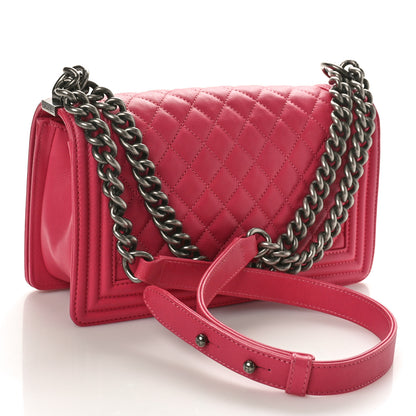 Chanel Calfskin Quilted Medium Boy Flap Pink 3 of 10