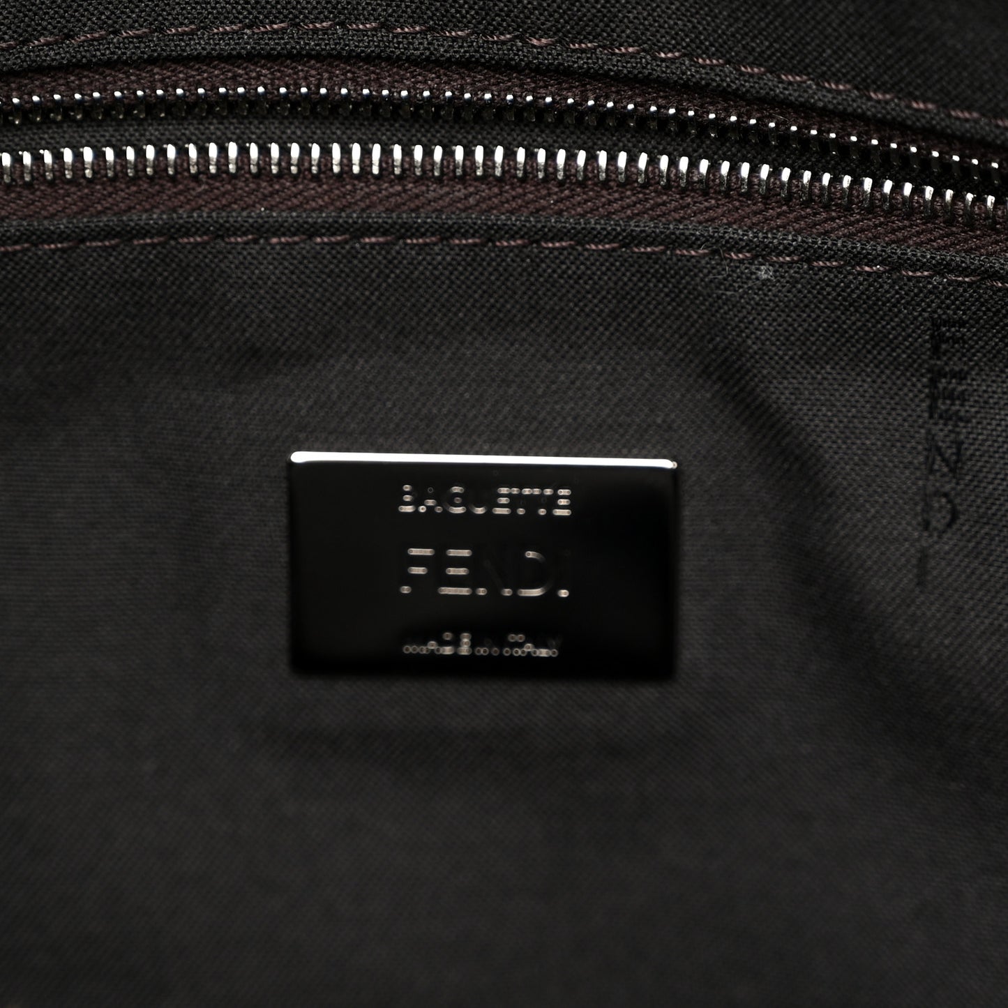 Fabric Jacquard FF 1974 Maxi Multipocket Baguette Tobacco Moro Black