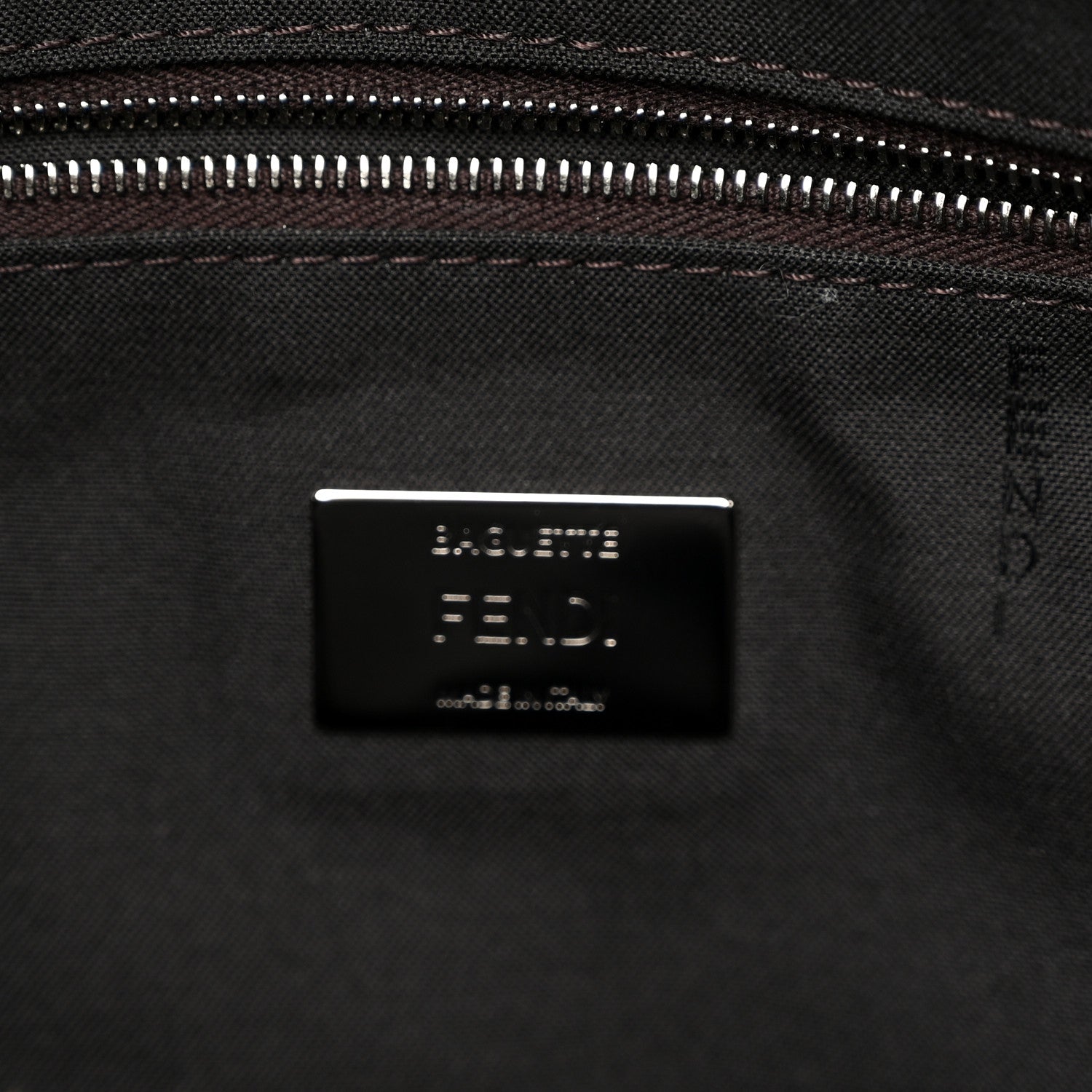 Fendi Fabric Jacquard FF 1974 Maxi Multipocket Baguette Tobacco Moro Black 6 of 11