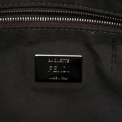 Fendi Fabric Jacquard FF 1974 Maxi Multipocket Baguette Tobacco Moro Black 6 of 11