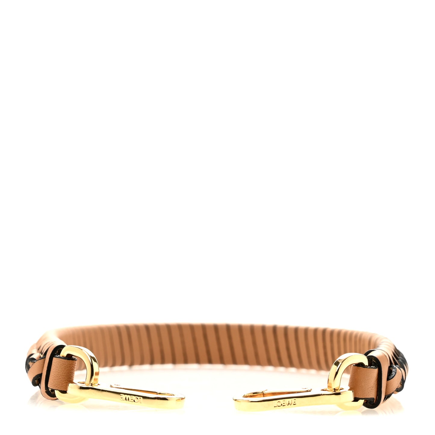 Calfskin Spiral Woven Short Strap Warm Desert