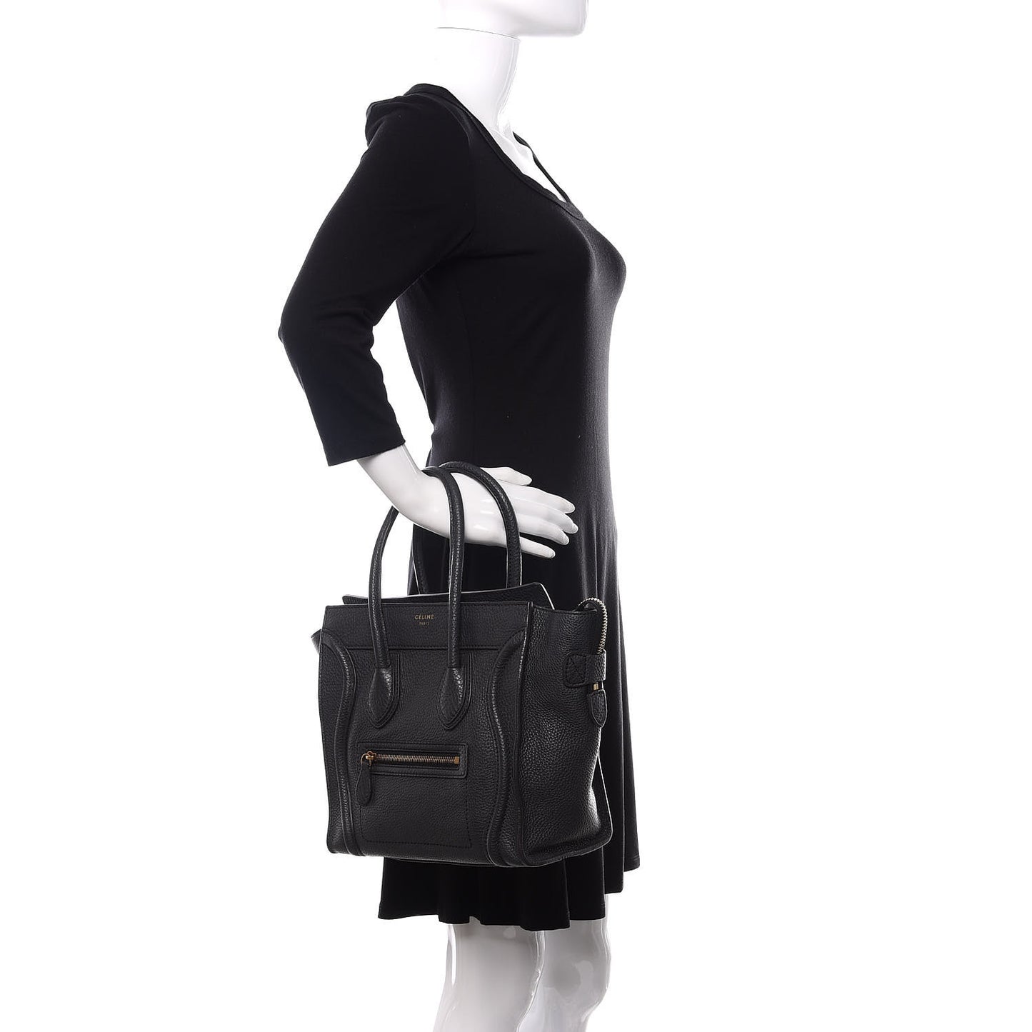 Drummed Calfskin Micro Luggage Anthracite