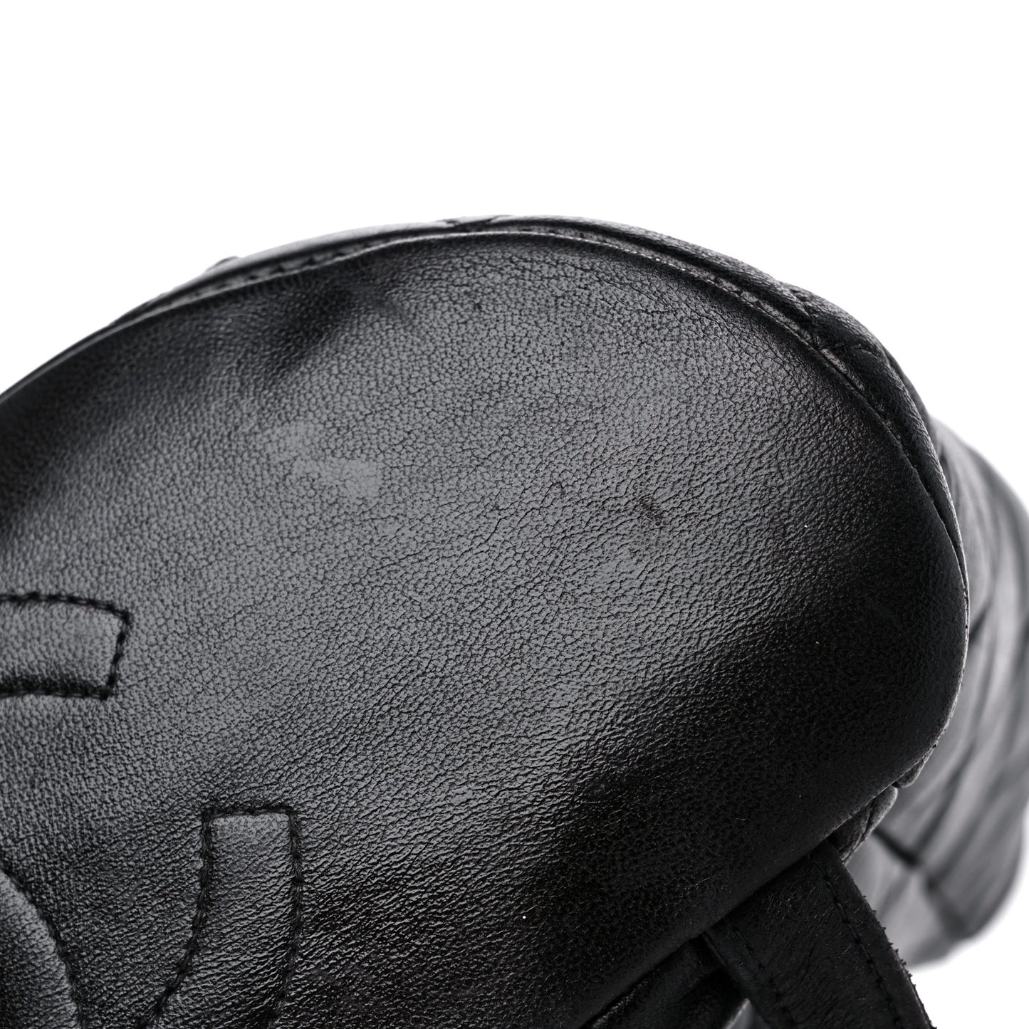 Lambskin Quilted Drawstring Backpack Black