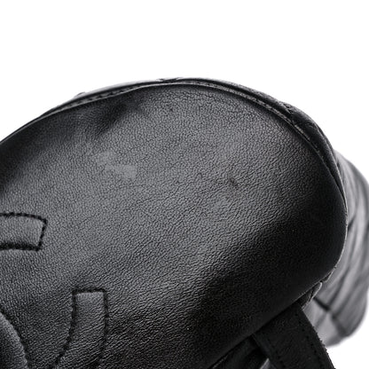 Chanel Lambskin Quilted Drawstring Backpack Black 11 of 16