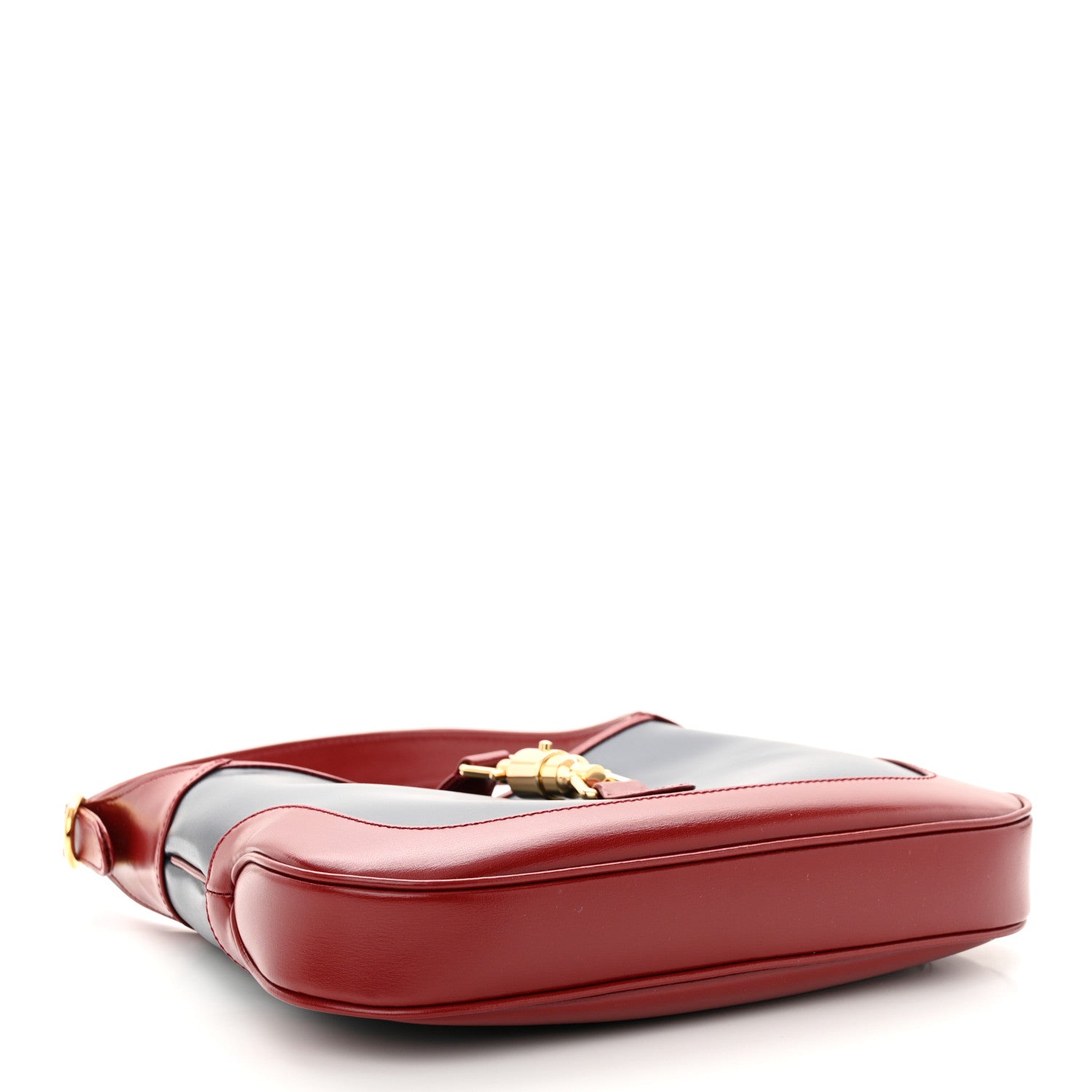 Gucci Boarded Dyana Lux Calfskin Bi-Color Small Jackie 1961 Hobo Blue Agata New Cherry Red 4 of 11