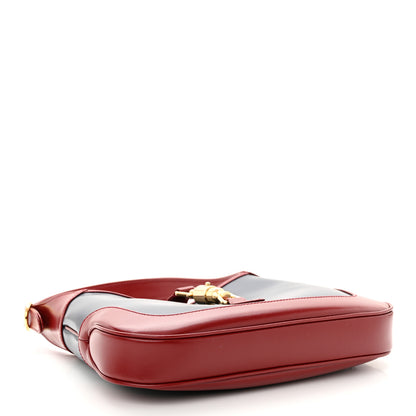 Gucci Boarded Dyana Lux Calfskin Bi-Color Small Jackie 1961 Hobo Blue Agata New Cherry Red 4 of 11