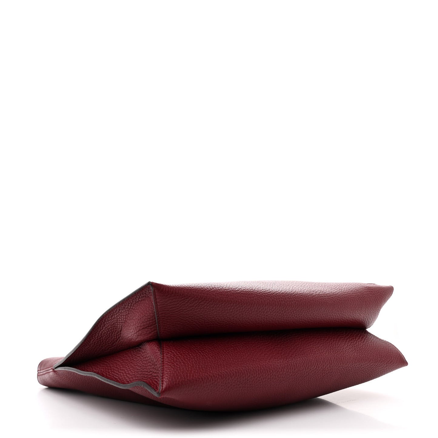 Pebbled Calfskin Large Alix Padlock Zip Hobo Bag Cranberry