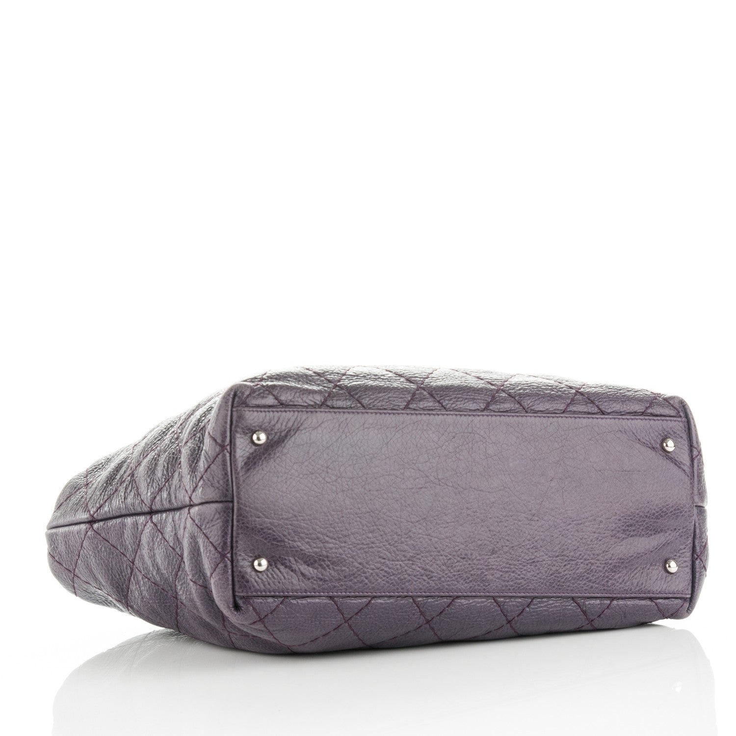 Chanel Glazed Calfskin Large On The Road Tote Purple 4 of 7