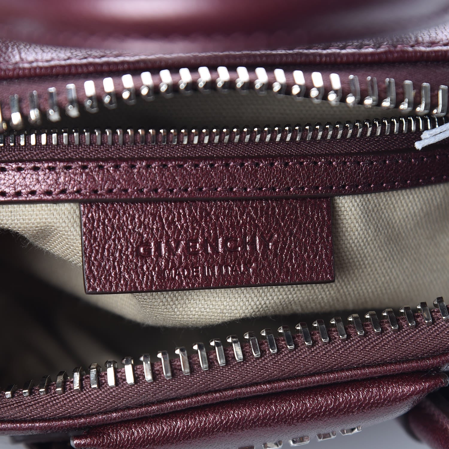 Givenchy Metallic Calfskin Mini Antigona Wine 6 of 10