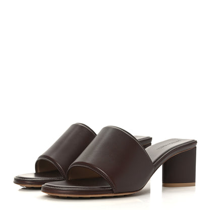 Bottega Veneta Vienna Calfskin The Band Mule Sandals 38 Bitter Chocolate 3 of 7
