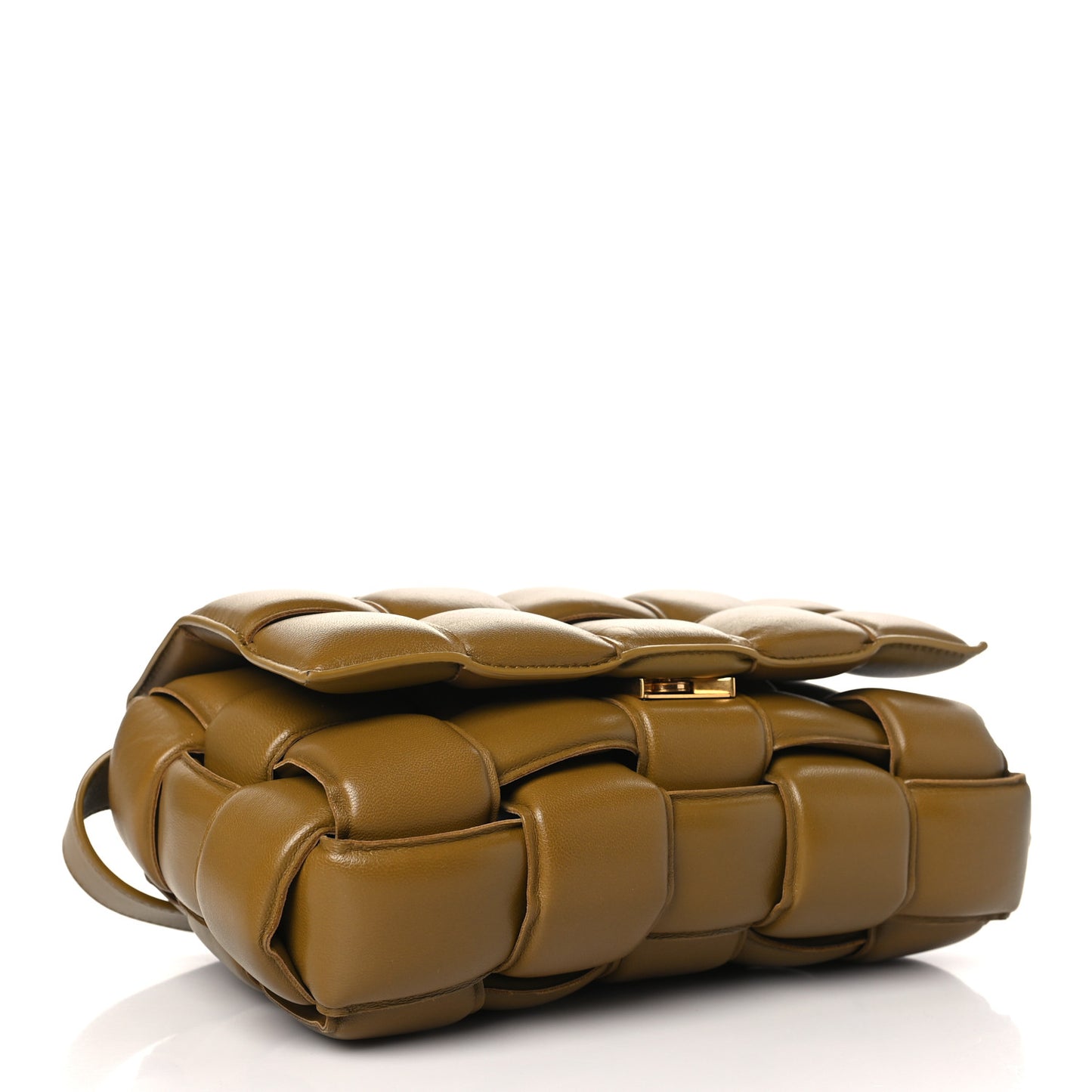 Nappa Maxi Intreccio Padded Cassette Crossbody Bag Acorn