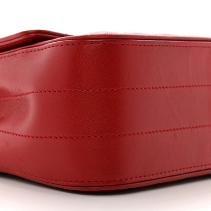 Saint Laurent Lambskin Matelasse Monogram Medium Vicky Chain Bag Rouge Eros 9 of 15