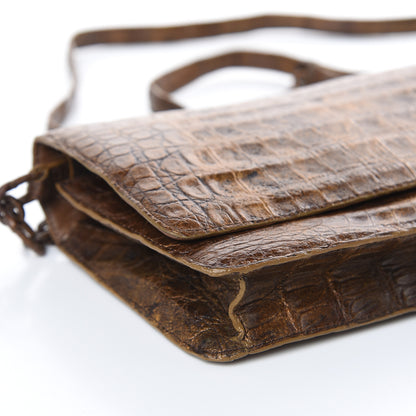 Nancy Gonzalez Crocodile Wallet On Chain Brown 9 of 10