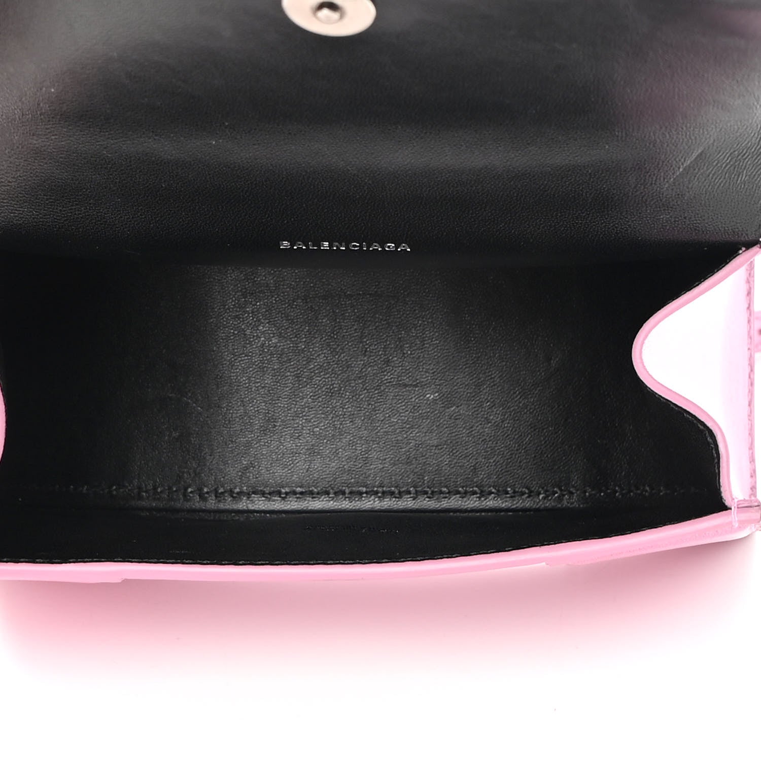 Balenciaga Metallic Shiny Calfskin Hourglass Top Handle Bag XS Pink 5 of 15