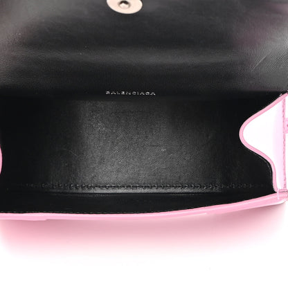 Balenciaga Metallic Shiny Calfskin Hourglass Top Handle Bag XS Pink 5 of 15