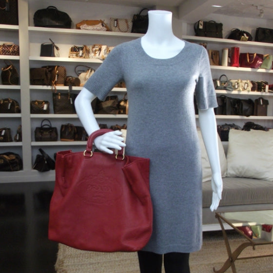 Prada Vitello Daino Shopping Tote Fuoco 2 of 14