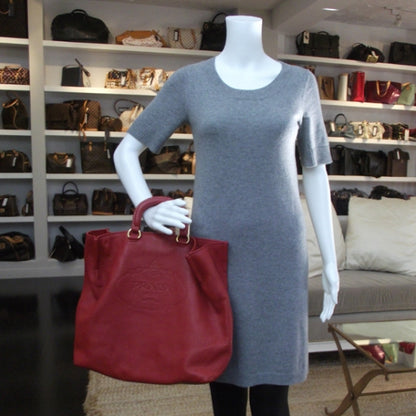 Prada Vitello Daino Shopping Tote Fuoco 2 of 14