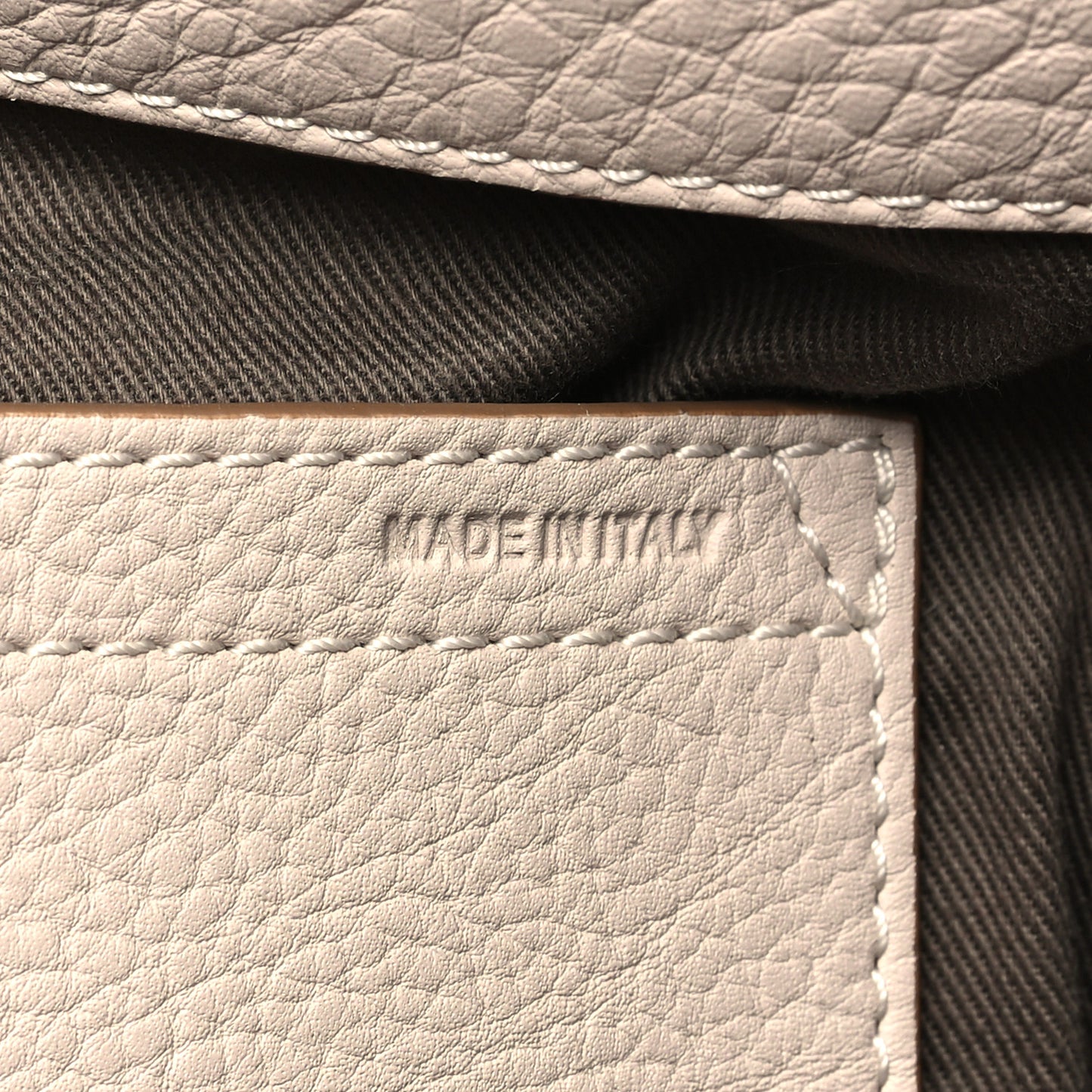 Grained Calfskin Medium Marcie Saddle Bag Nomad Beige