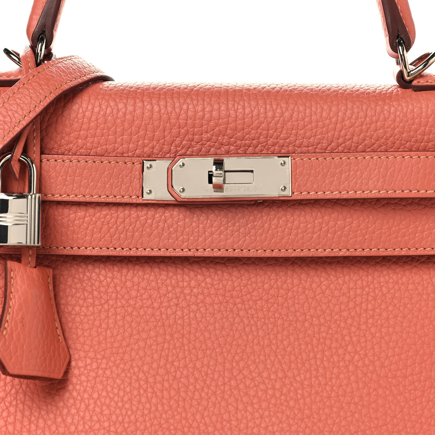 Hermes Taurillon Clemence Kelly Retourne 28  Rose Thé 8 of 13