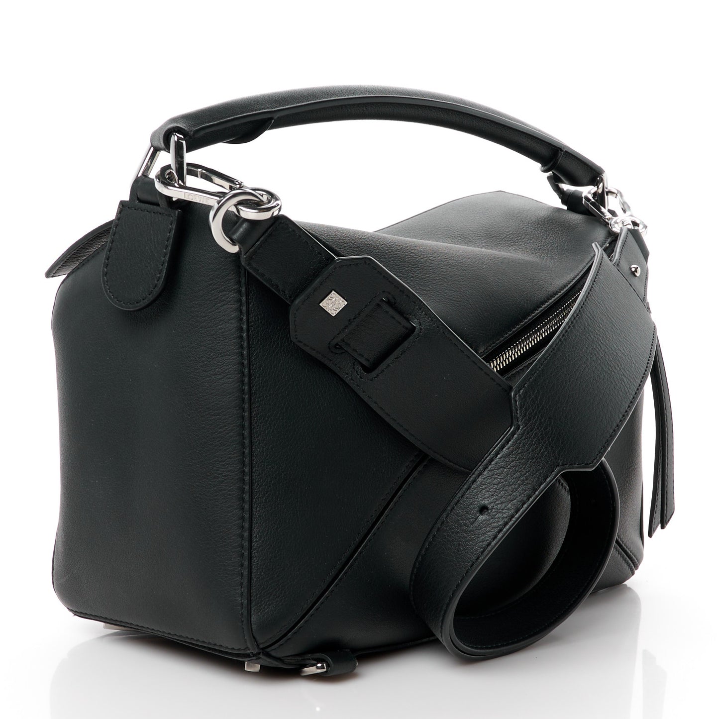 Calfskin Medium Puzzle Bag Black