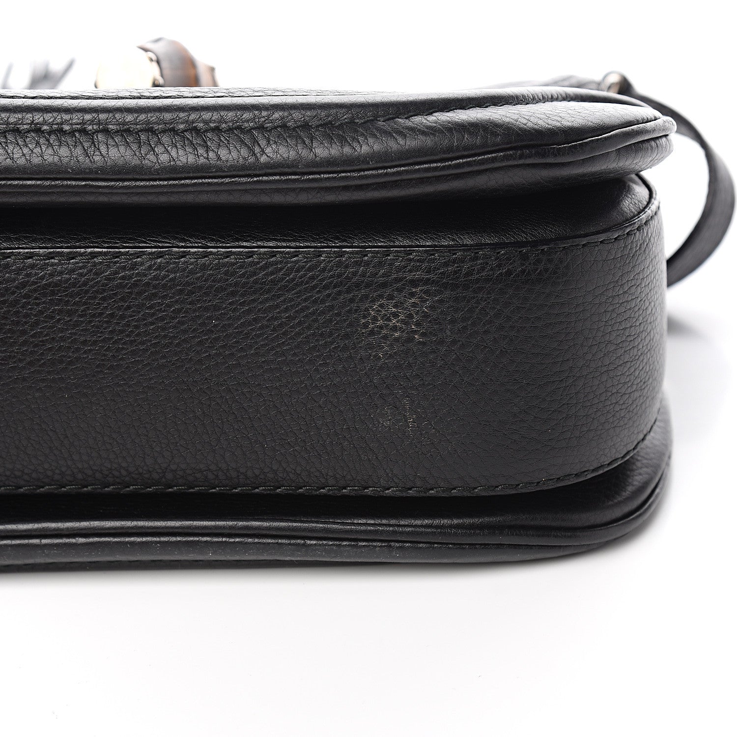 Gucci Calfskin Medium New Bamboo Top Handle Bag Black 9 of 12