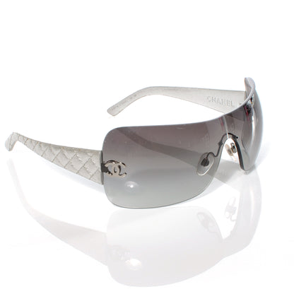 Chanel Leather Quilted CC Sunglasses 4157 Silver 2 of 7