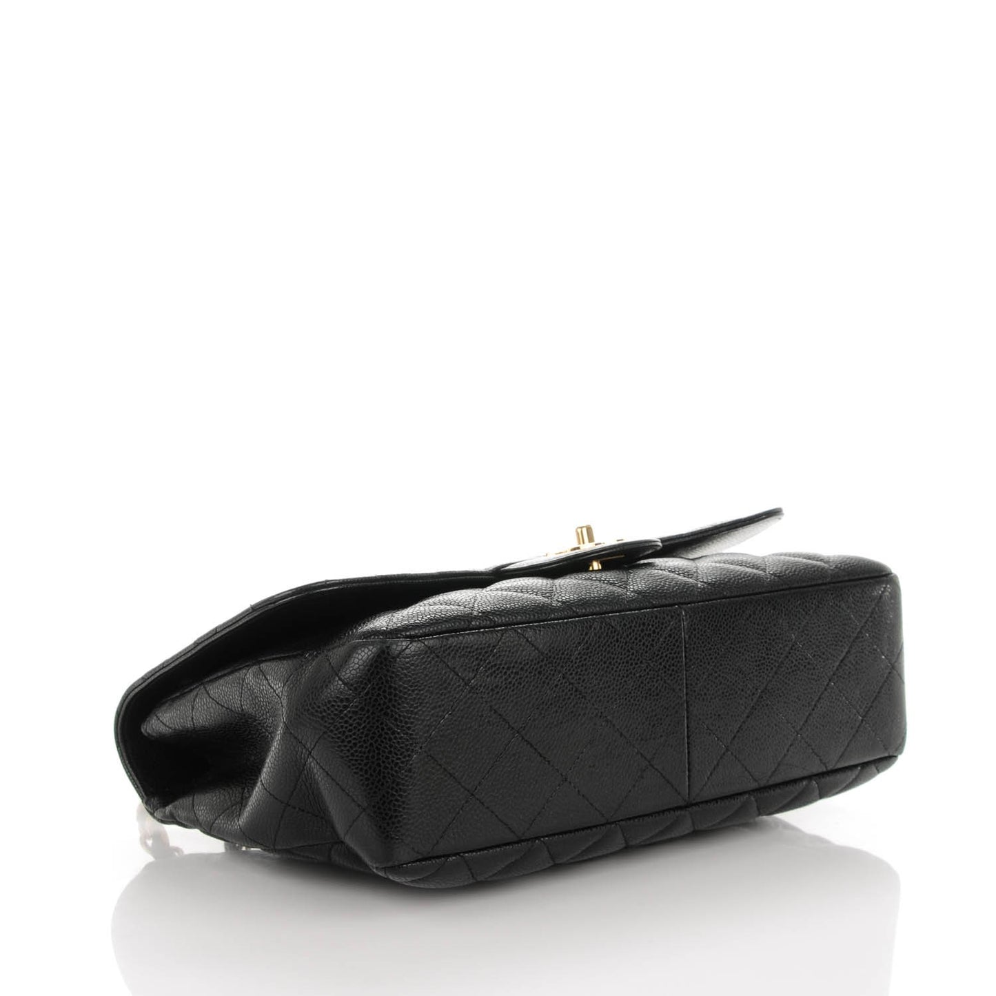 Caviar Quilted Jumbo Single Flap Black