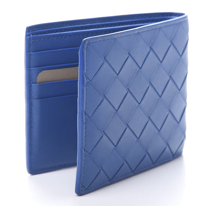 Bottega Veneta Nappa Maxi Intrecciato Bi-Fold Wallet Signal Blue 3 of 7